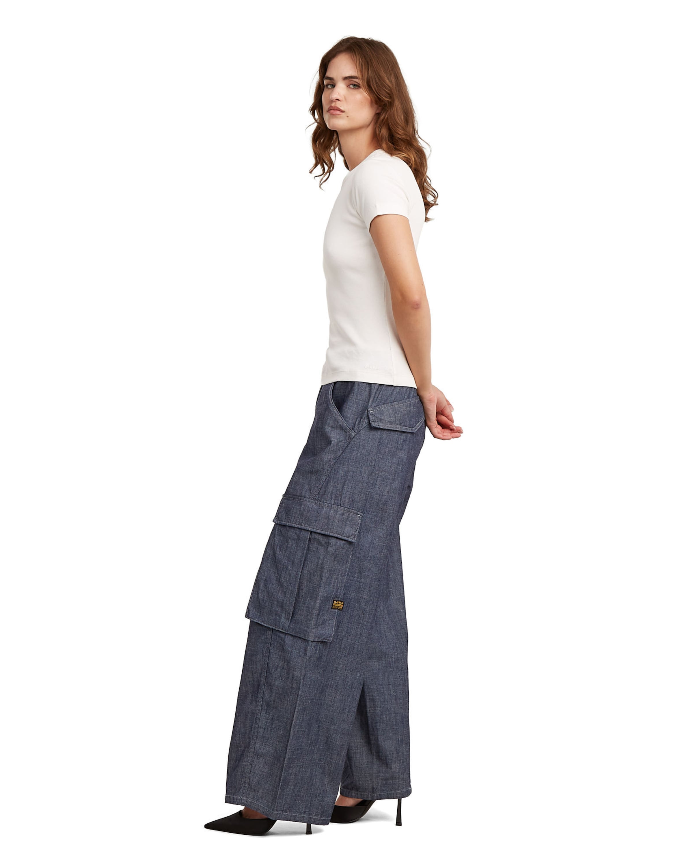 G-STAR Loosefit Cargojeans 'Cargo Summer Pants' in Blauw