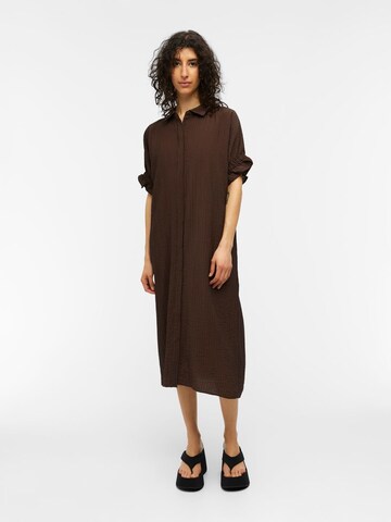 Robe-chemise OBJECT en marron : devant