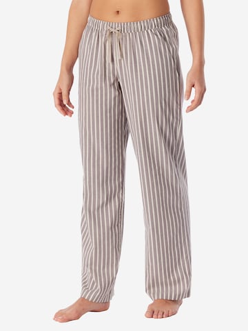 SCHIESSER Pajama pants ' Mix Relax ' in Brown: front