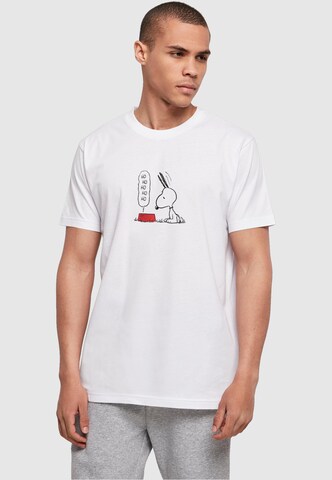 Merchcode Shirt 'Peanuts Hungry Snoopy' in Wit: voorkant