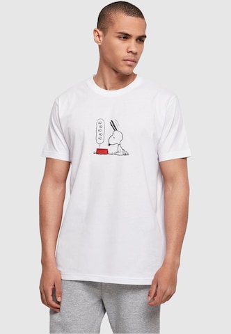 Merchcode T-Shirt 'Peanuts Hungry Snoopy' in Weiß: predná strana