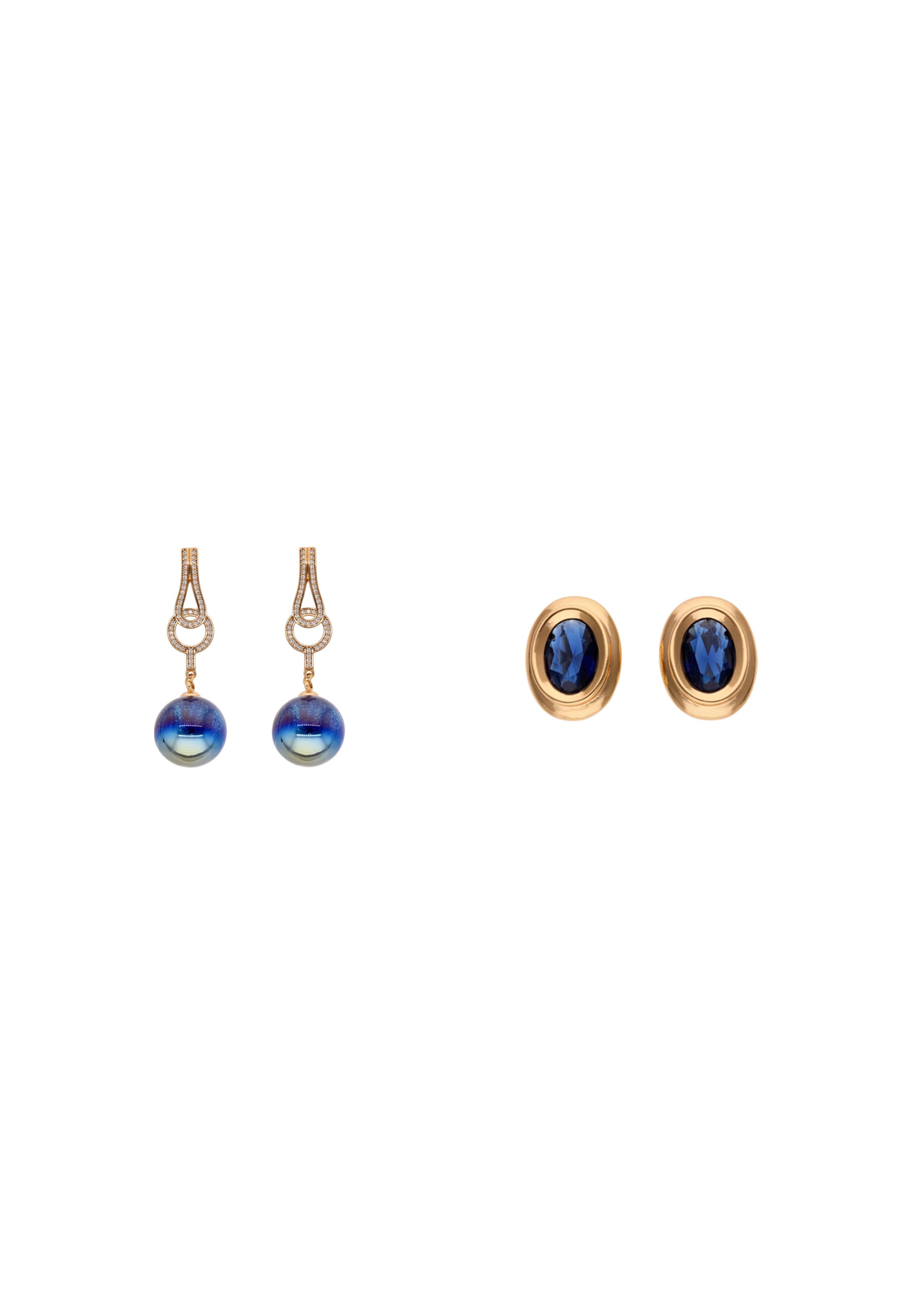 faina Earrings in Gold: front