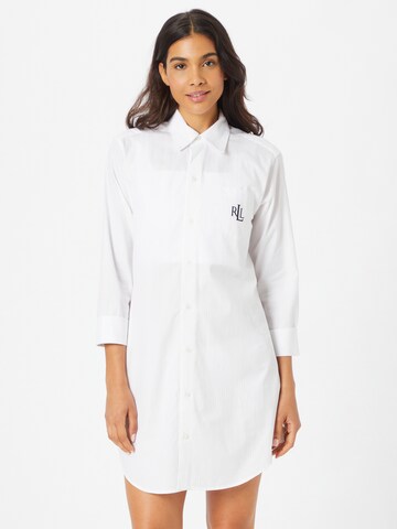 Camicia da notte di Lauren Ralph Lauren in bianco: frontale