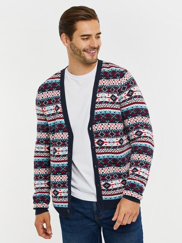 Threadbare Strickjacke 'Iceland' in Blau: Vorderseite
