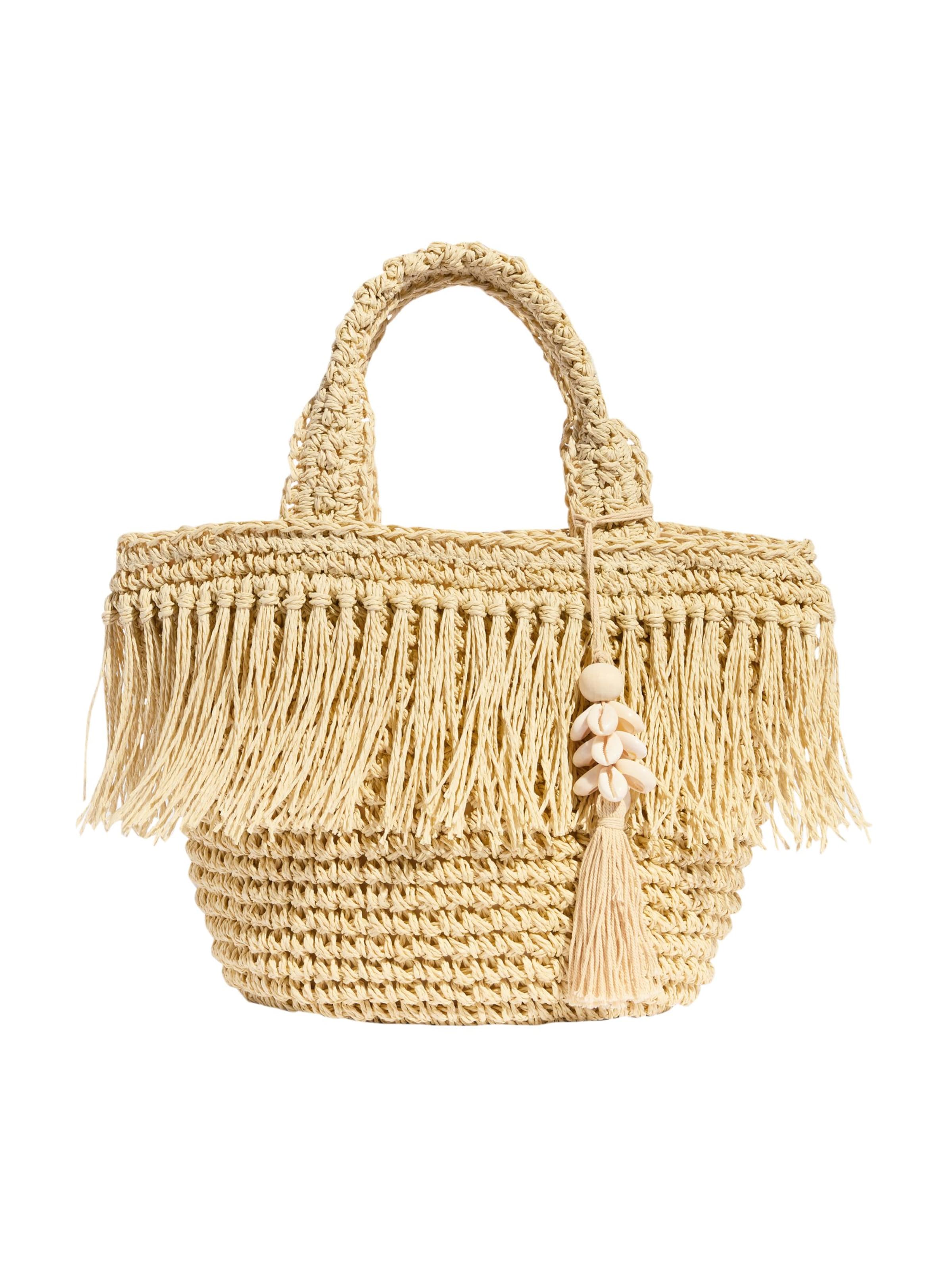 Lipsy Τσάντα παραλίας σε μπεζ: μπροστά