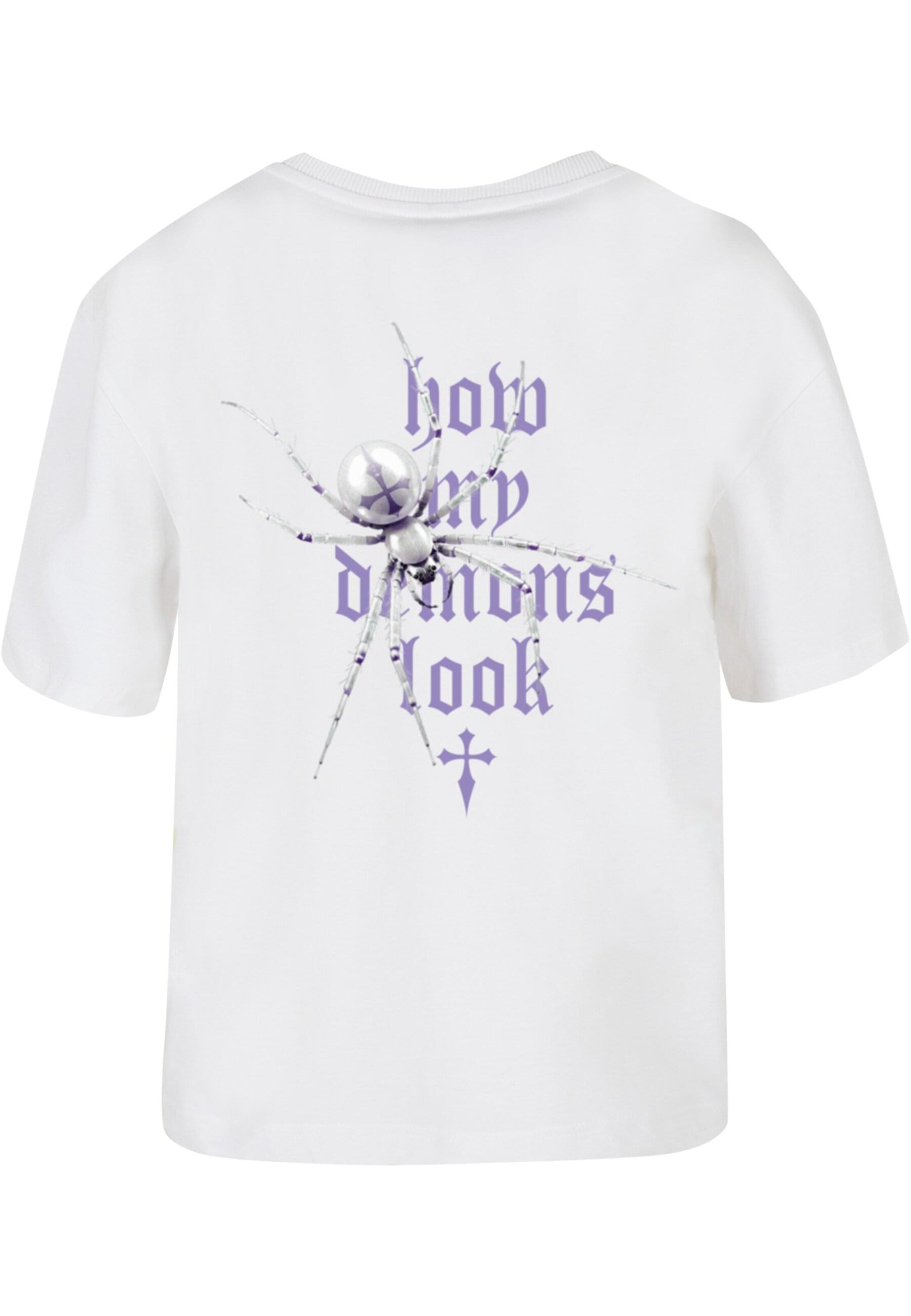 Miss Tee Μπλουζάκι 'Pearl Spider' σε λευκό