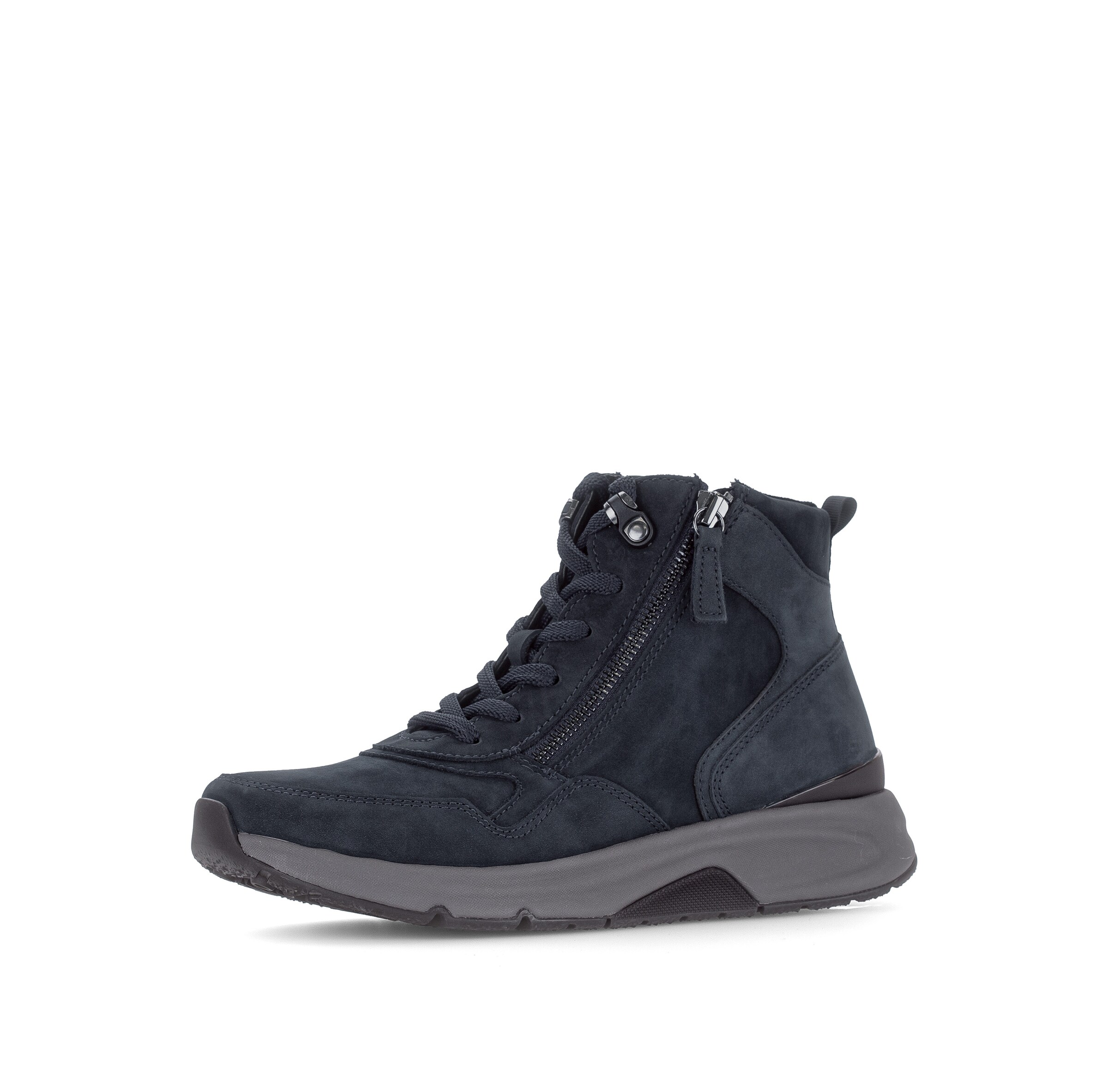 GABOR Lace-Up Ankle Boots in Blue: front