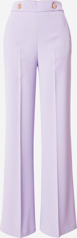 PINKO - Perna larga Calças com vincos em roxo: frente