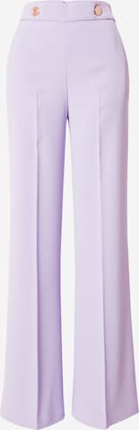 purpurinė PINKO Plačios klešnės Kelnės su kantu: priekis