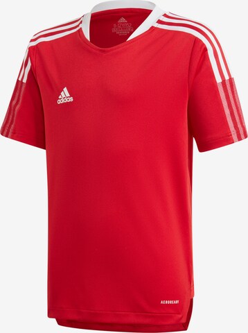 T-Shirt fonctionnel 'Tiro 21 ' ADIDAS PERFORMANCE en rouge : devant