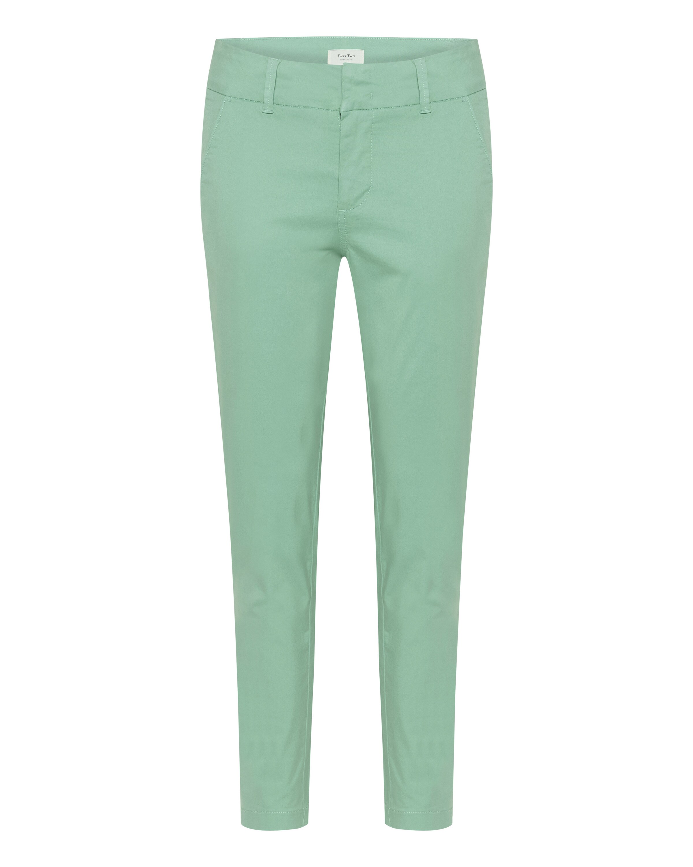 Coupe slim Pantalon 'Soffys' Part Two en vert : devant