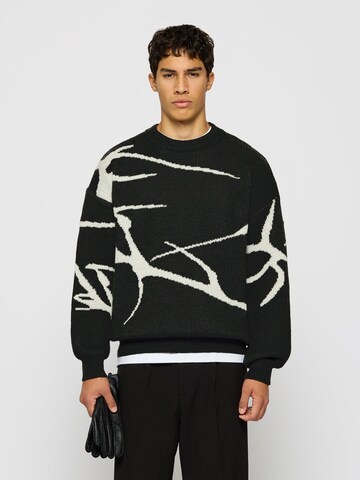 Burocs Sweater 'Knit Jacquard' in Black