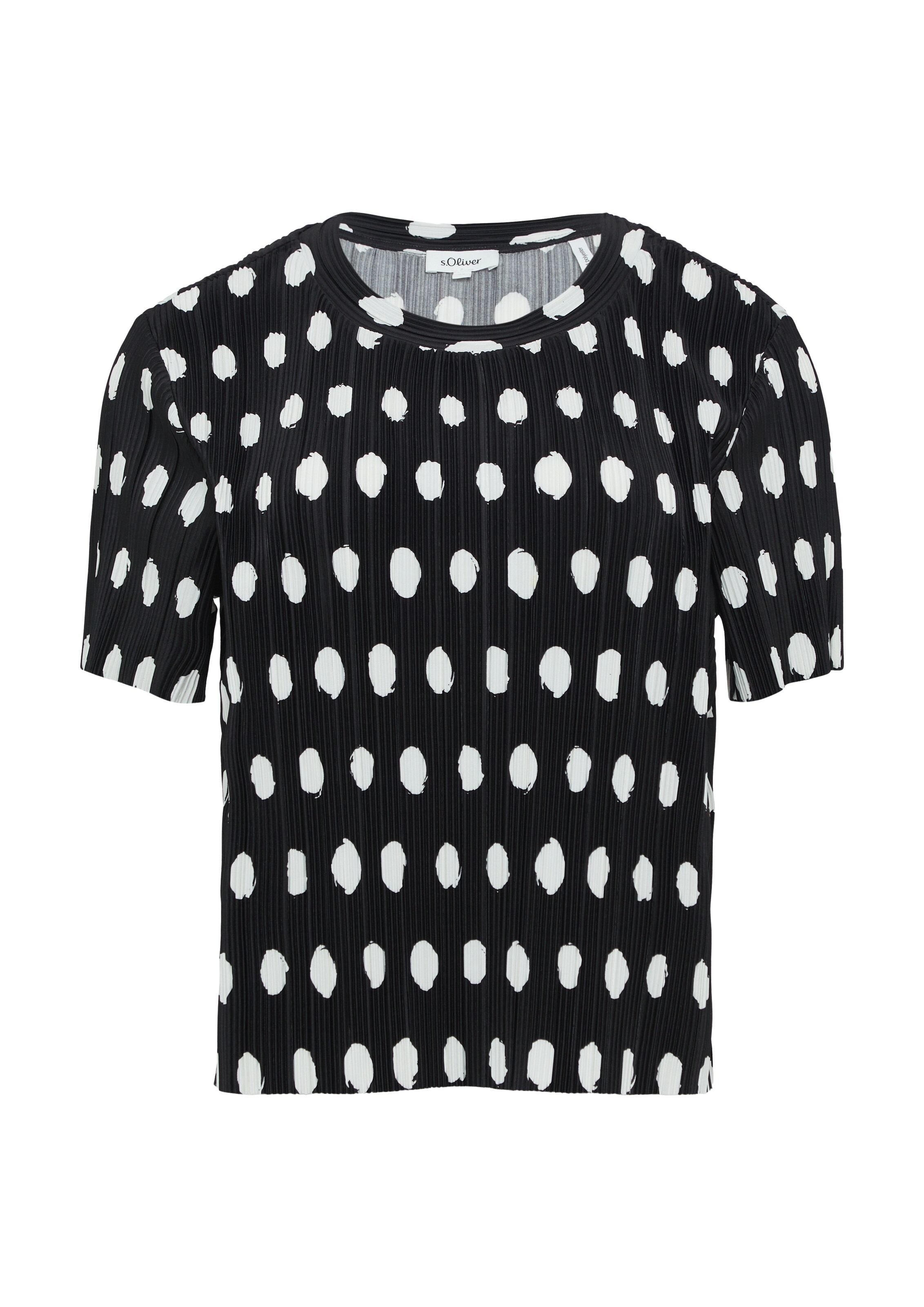 s.Oliver Μπλουζάκι σε μαύρο: μπροστά