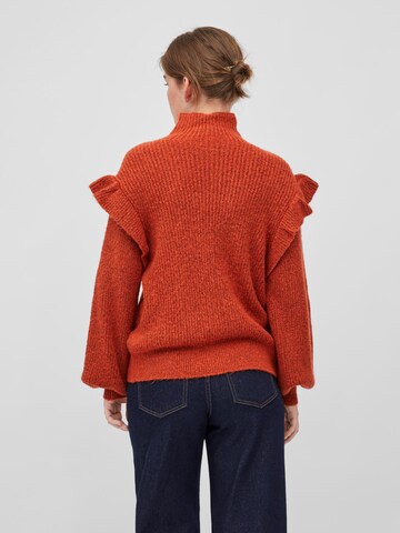 VILA Sweater 'BOOB' in Red