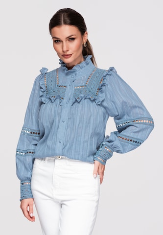 Ombre Blouse in Blue