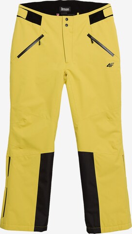 Regular Pantalon outdoor 4F en jaune : devant