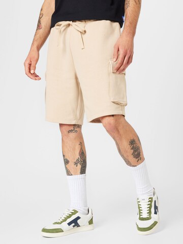 TOPMAN Regular Cargobyxa i beige: framsida