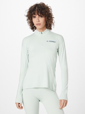 ADIDAS TERREX Functioneel shirt 'Xperior' in Groen: voorkant