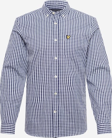 Lyle & Scott - Slim Fit Camisa em azul: frente