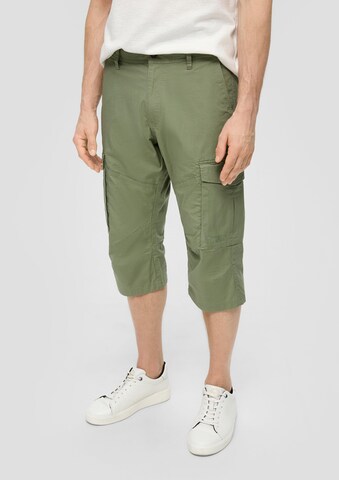 Regular Pantalon cargo s.Oliver en vert : devant