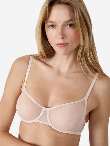 ETAM T-Shirt BH 'Pure Mesh' in Beige