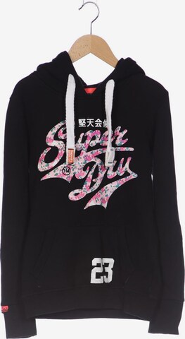 Superdry Sweatshirt & Zip-Up Hoodie in XXS in Black: front