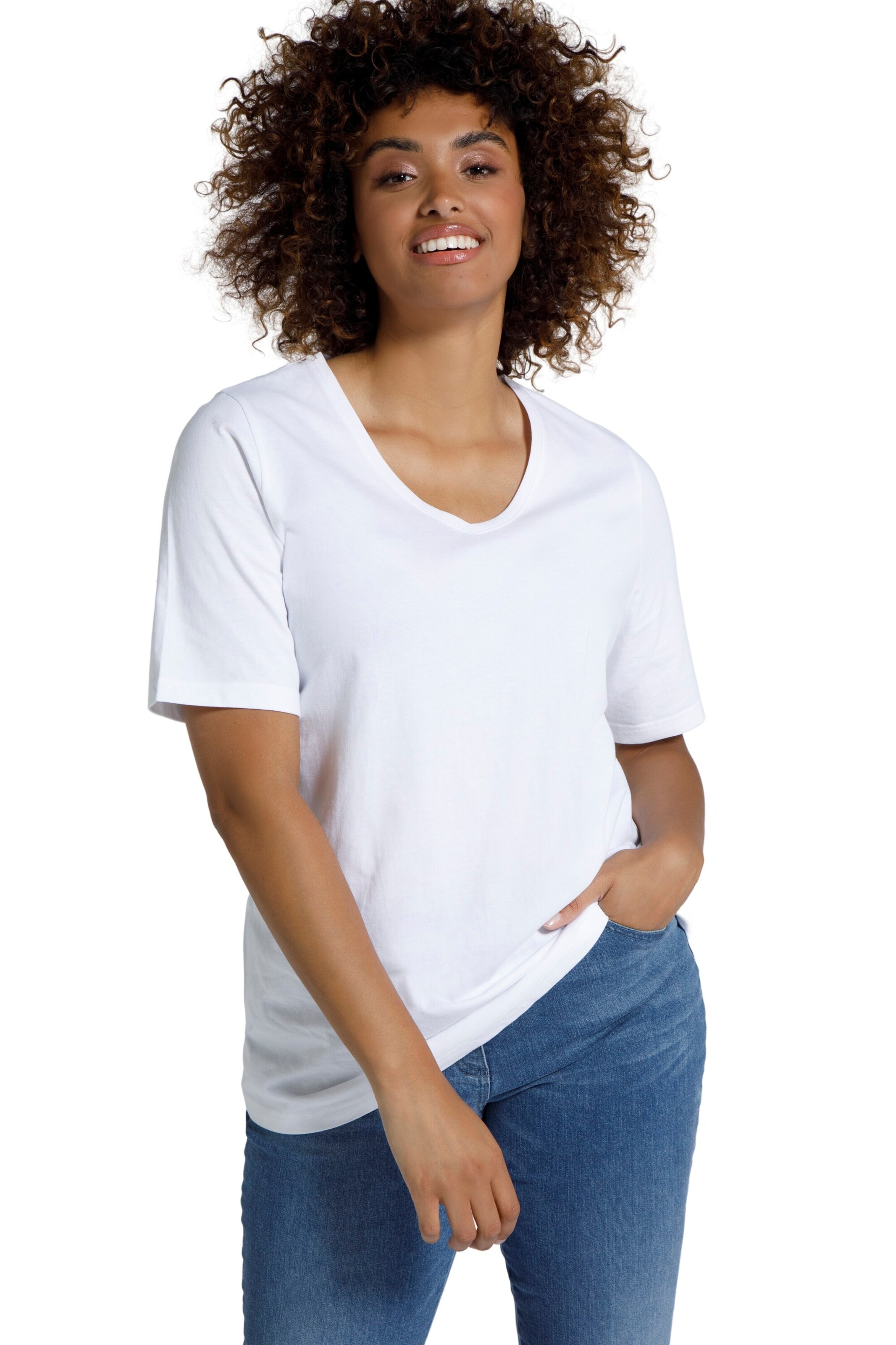 Ulla Popken T-Shirts in Blau: Vorderseite