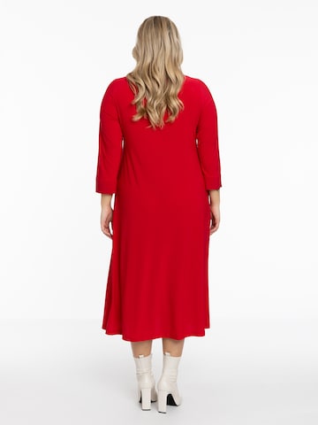 Yoek Shirt Dress 'Dolce' in Red