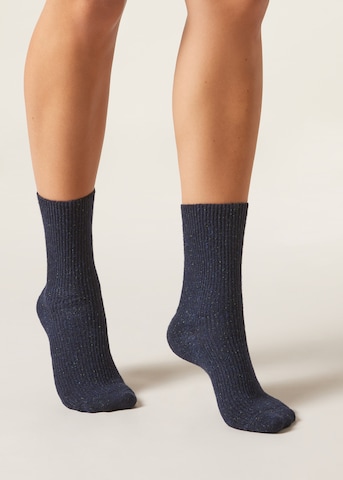 CALZEDONIA Socken in Blau: Vorderseite