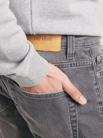 Coupe slim Jean 'ONSLOOM' Only & Sons en gris