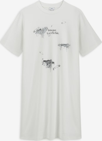 Robe Twist en beige : devant