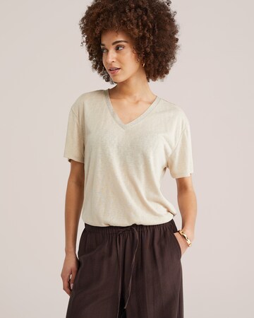 Tricou de la WE Fashion pe bej: față