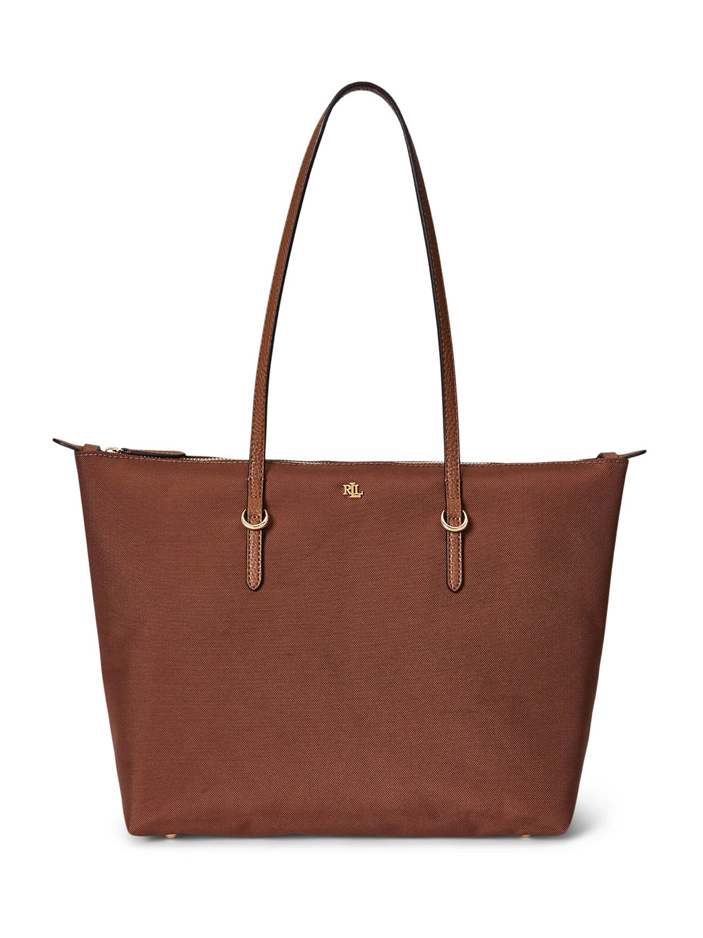 Cabas 'KEATON' Lauren Ralph Lauren en marron : devant