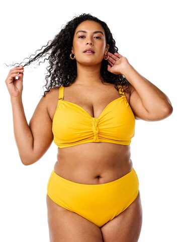 Swim by Zizzi Bikini bottom 'Serina' in Yellow: front