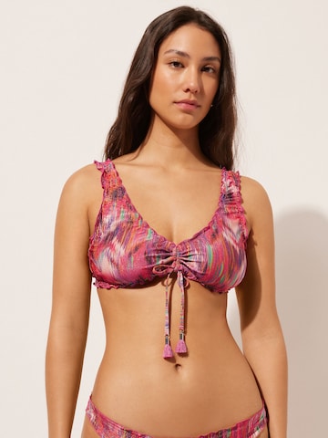 CALZEDONIA Bandeau Bikini Top in Mixed colors: front