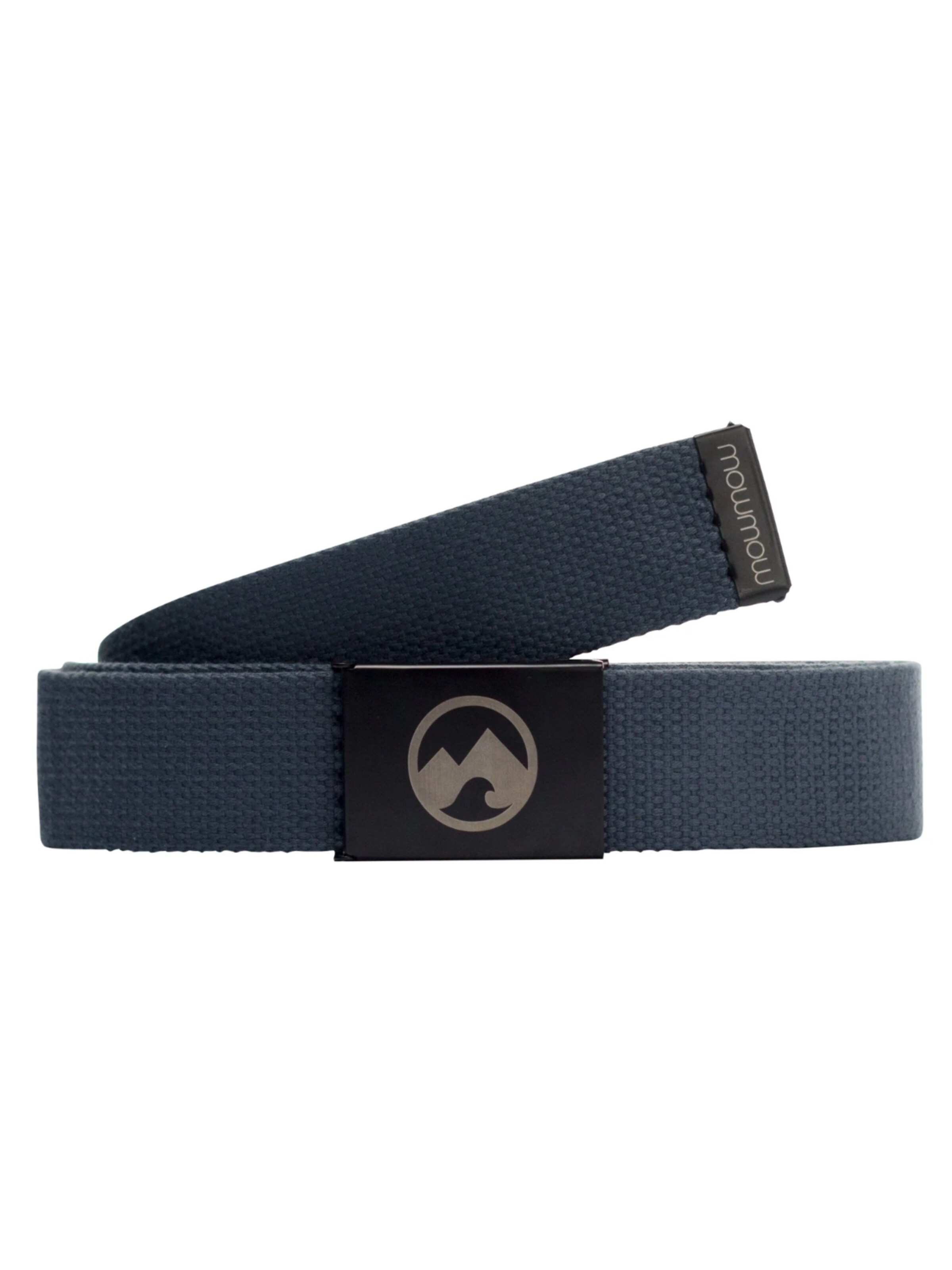 Mowmow Sportriem 'MowMow Belt - Canvas - Aluminum Buckle - 125 cm - Men - Women - Black' in Grijs