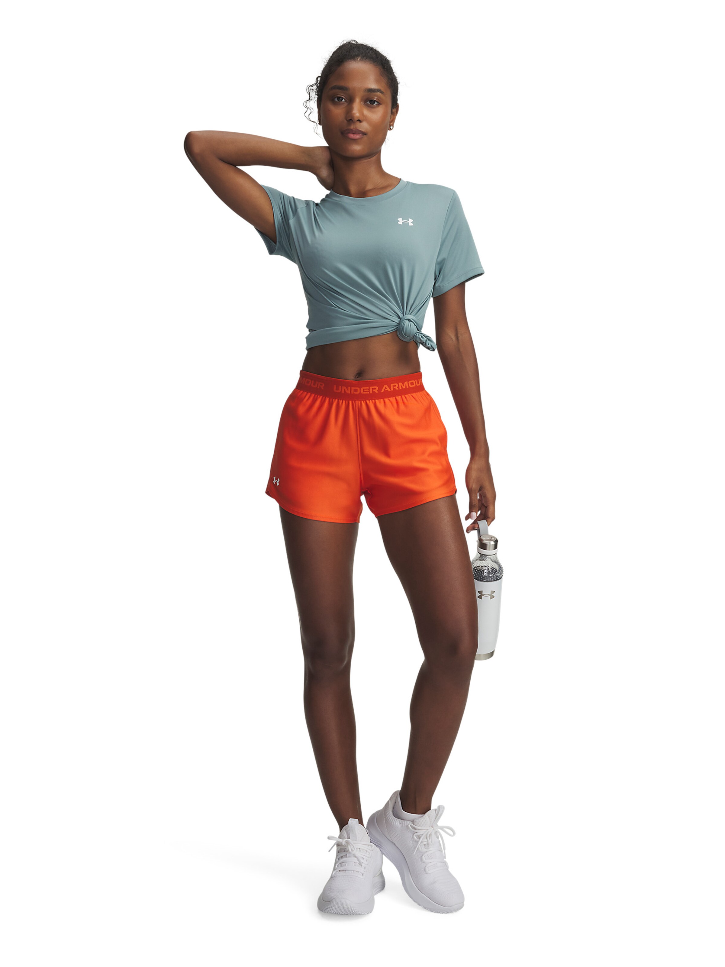 UNDER ARMOUR Regular Sportbroek 'Play Up' in Oranje