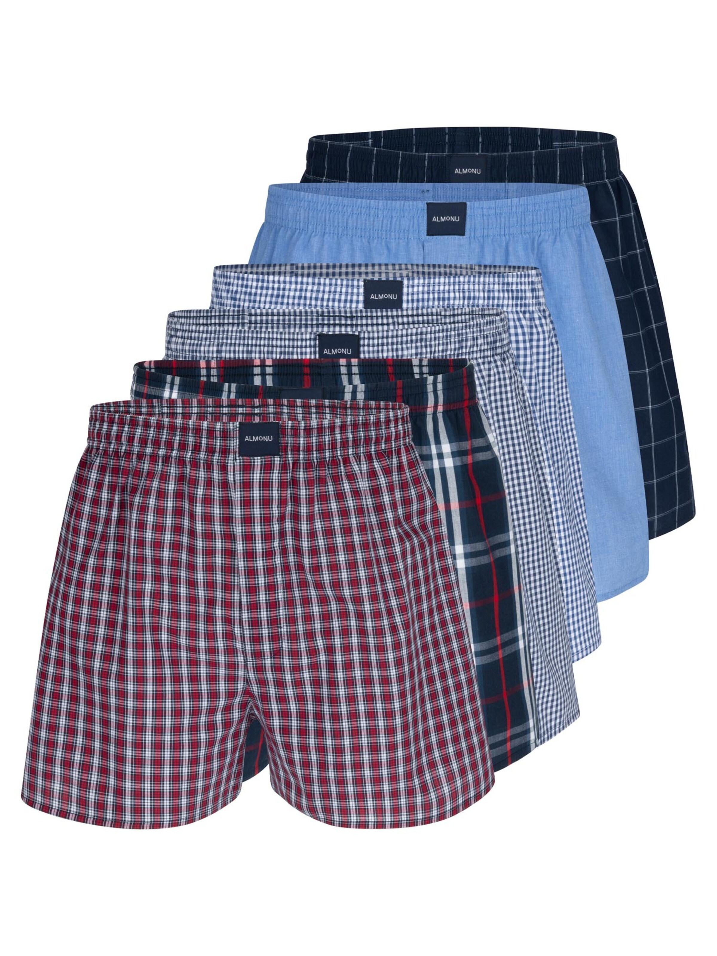 Almonu Boxershorts 'Web' in Blauw: voorkant