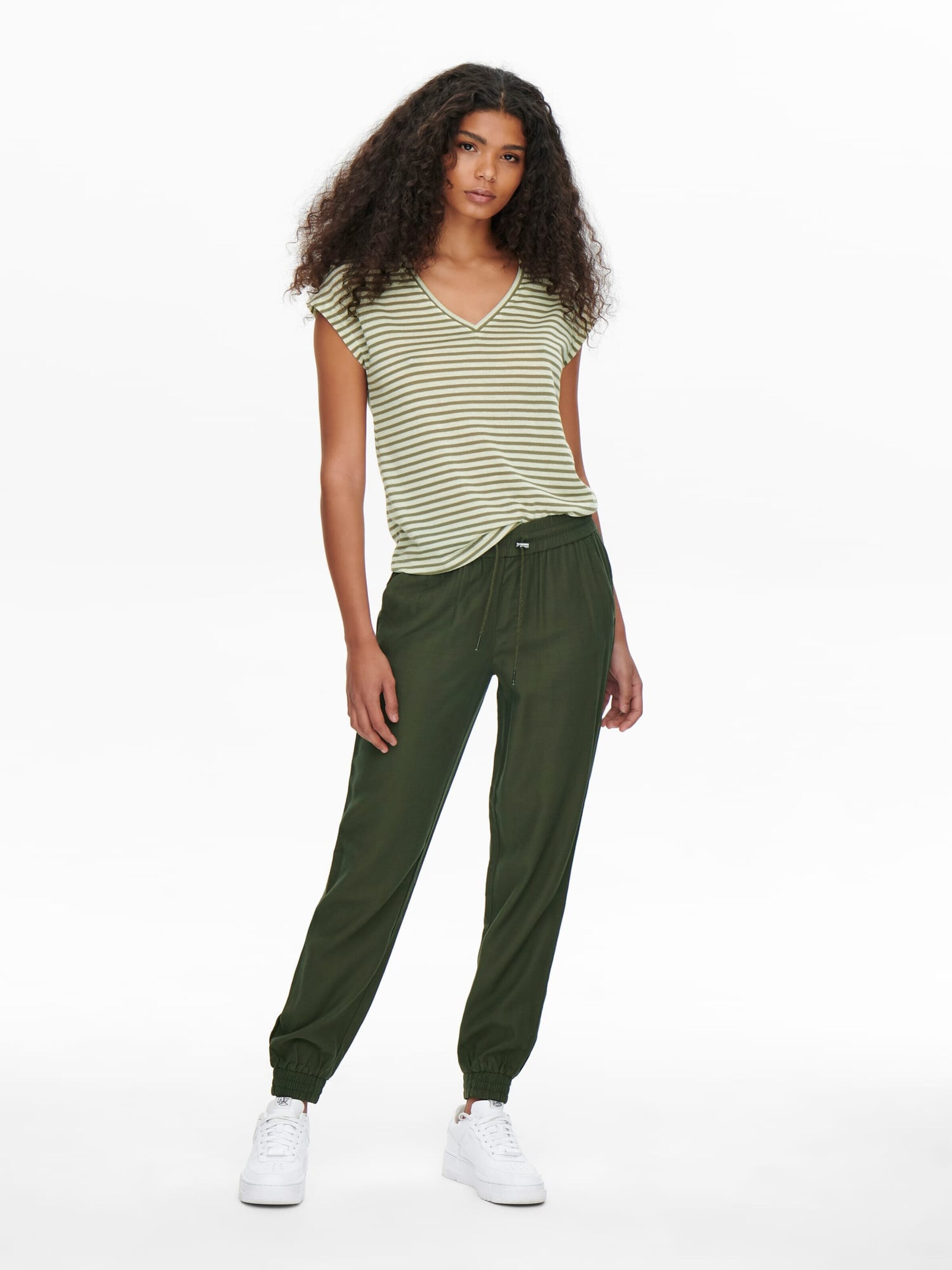 ONLY Baggy Broek 'kelda-emery' in Groen: voorkant