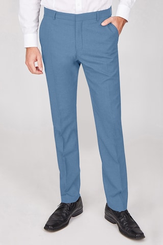 Steffen Klein Slim fit Pleated Pants in Blue: front