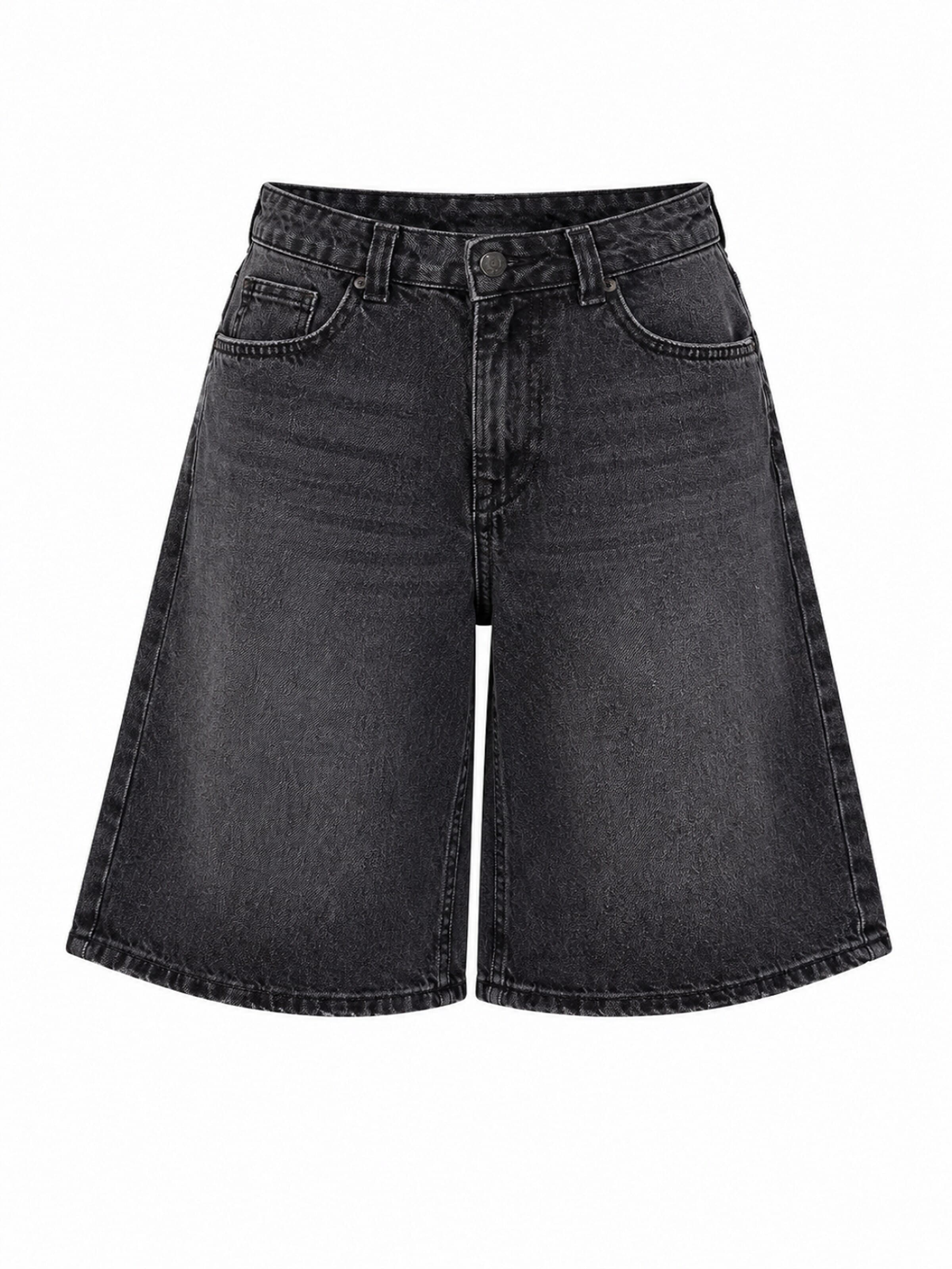 Baggy Jean 'BAGGY MINI DENIM SHORTS' IT'S BASIC en noir : devant