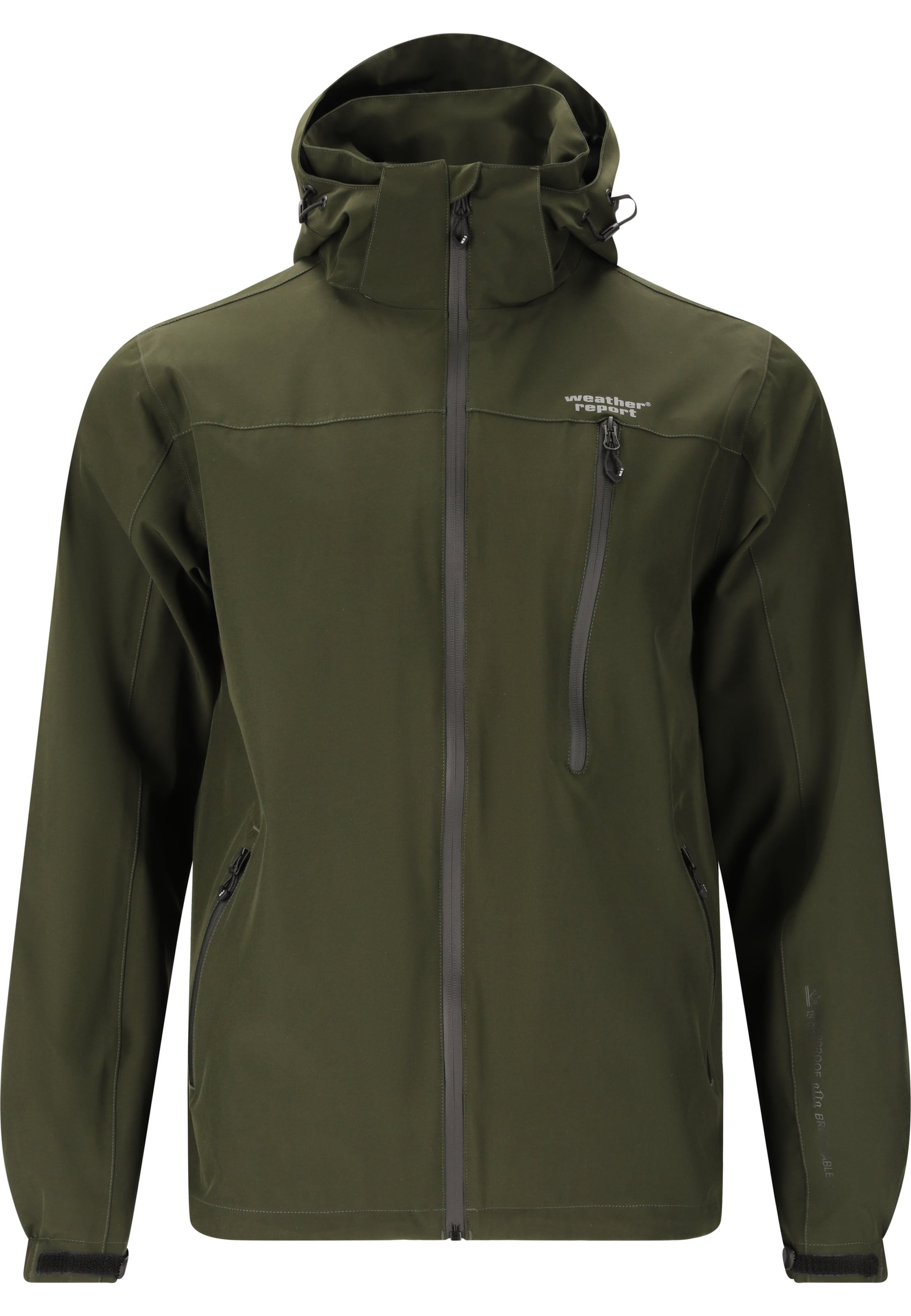 Weather Report Outdoorjas 'DELTON' in Groen: voorkant