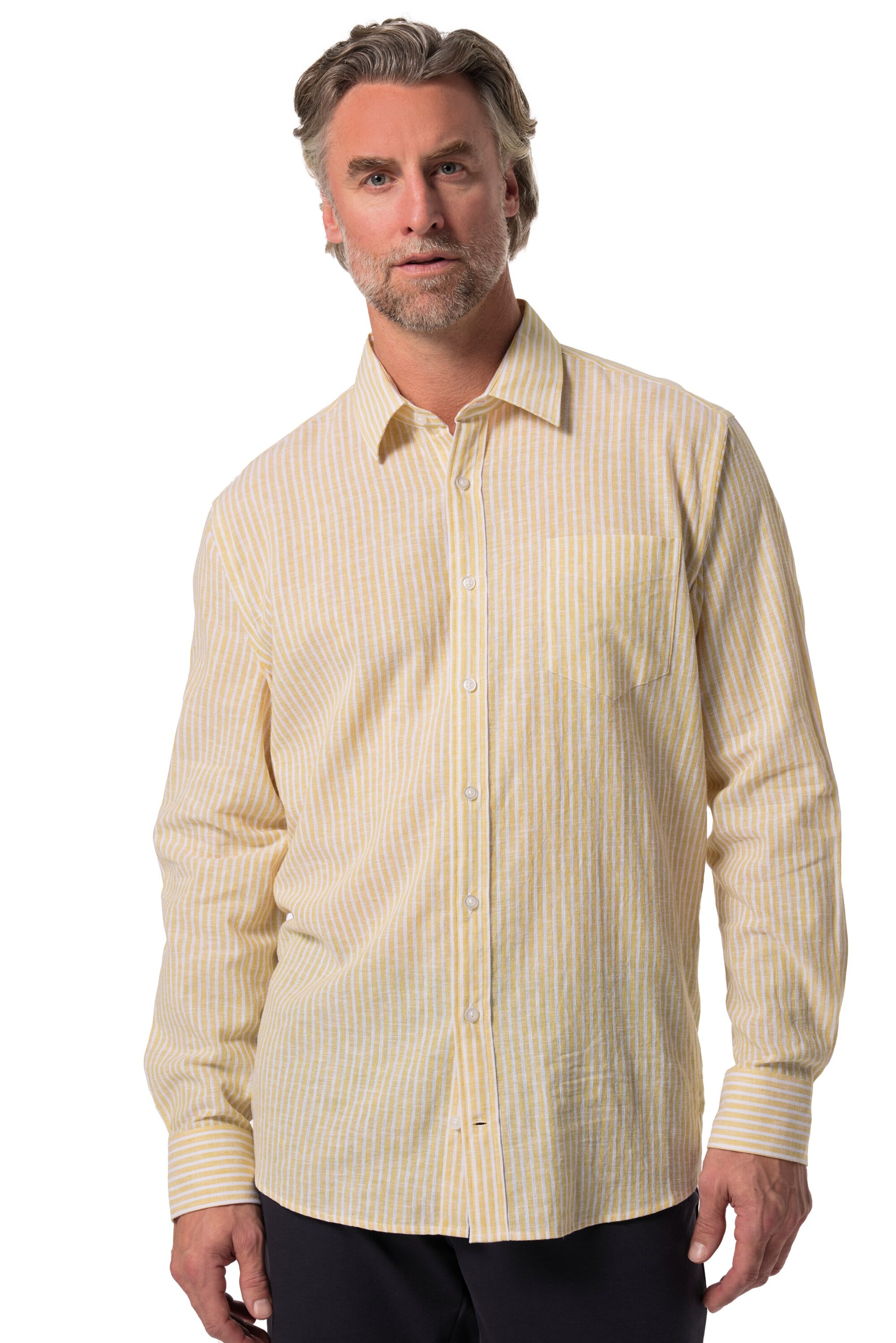 Fit confort Chemise Boston Park en jaune : devant