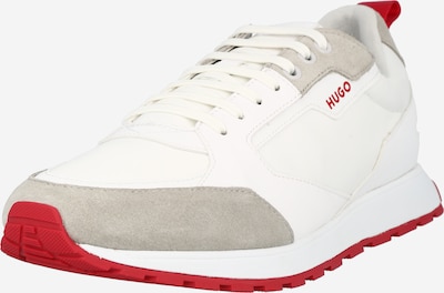 HUGO Sneakers low 'Icelin' i greige / rød / hvit, Produktvisning