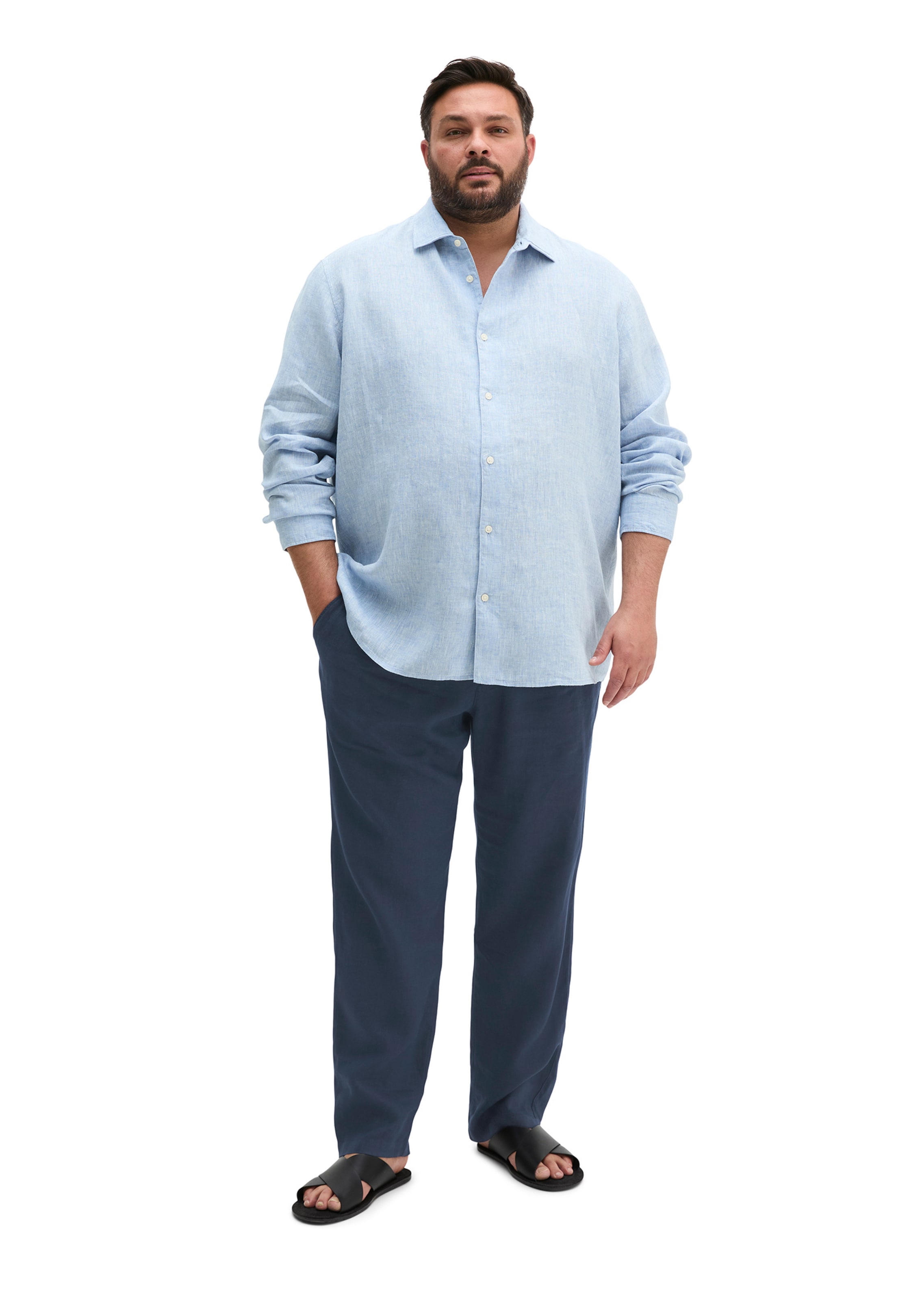 Marc O'Polo Regular fit Button Up Shirt in Blue