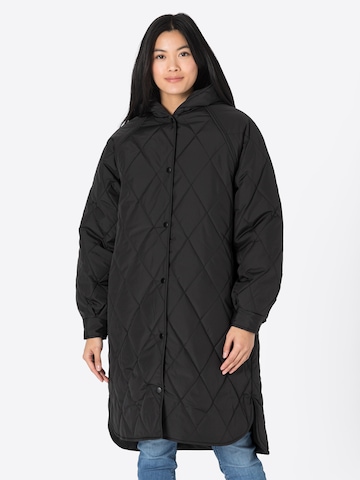 ICHI Between-Seasons Coat 'HANSA' in Black: front