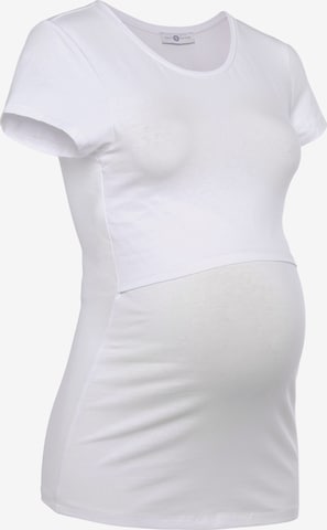 Neun Monate Shirt in White: front