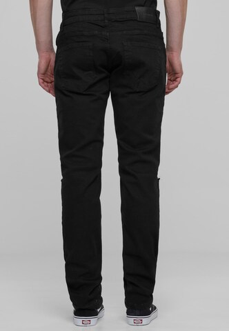 2Y Premium Slimfit Jeans in Schwarz