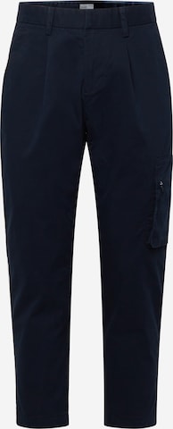 ESPRIT Slim fit Pleat-front trousers in Blue: front