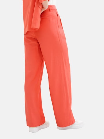 Wide Leg Pantalon à pince TOM TAILOR DENIM en rouge